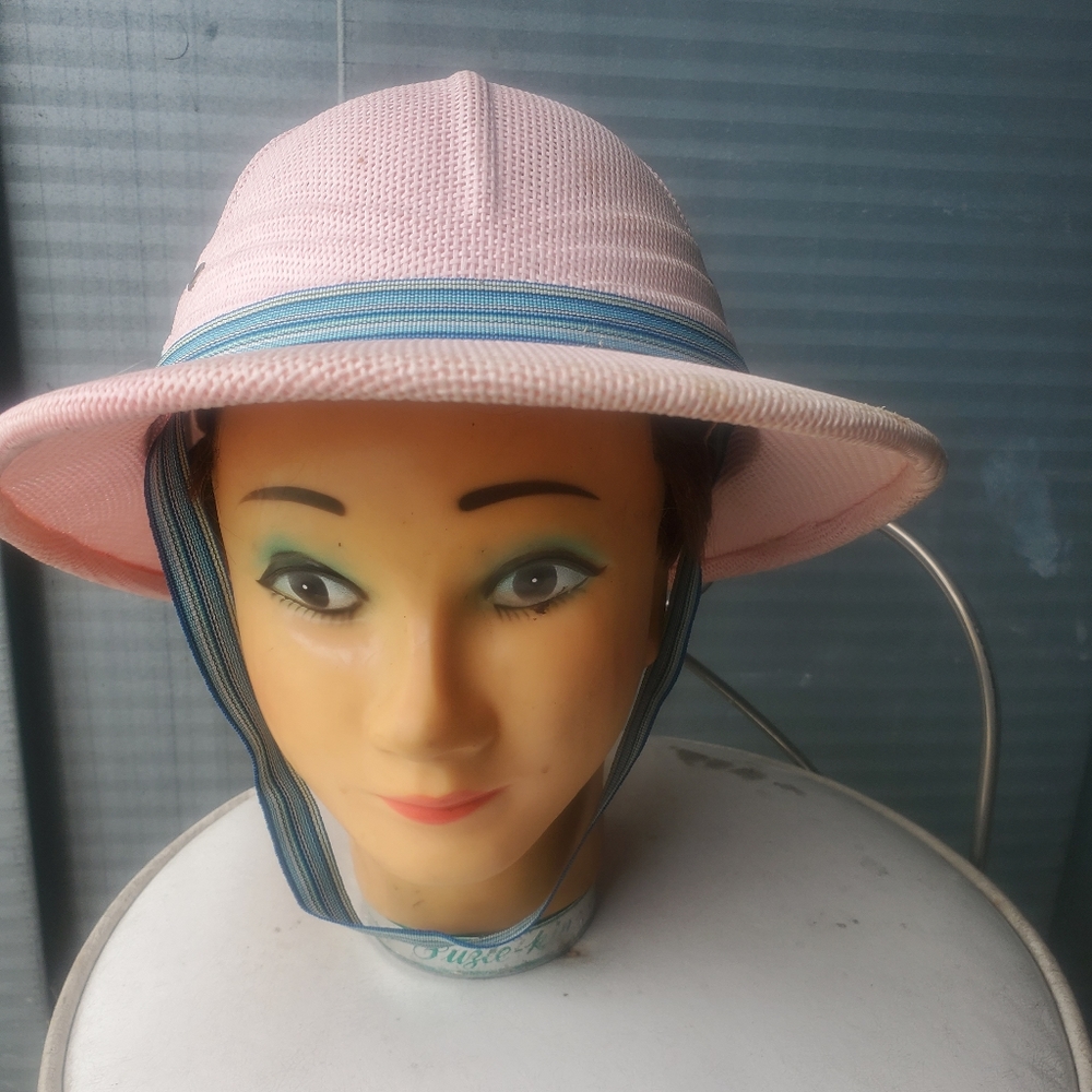 BARBIE PINK  Sun Fari Pale Pink Woven Mesh Sun Hat PITH HAT New Light Fun